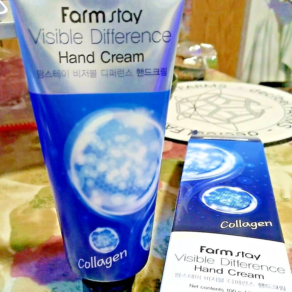 FARM STAY Visible Difference Hand Cream Collagen, 100g / 3.52 oz, NIB, Calendula